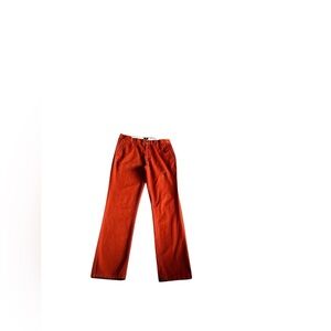 H&M MENS CASUAL PANTS COLOR BRICK 97%COTTON 3% ELASTANE SZ 34